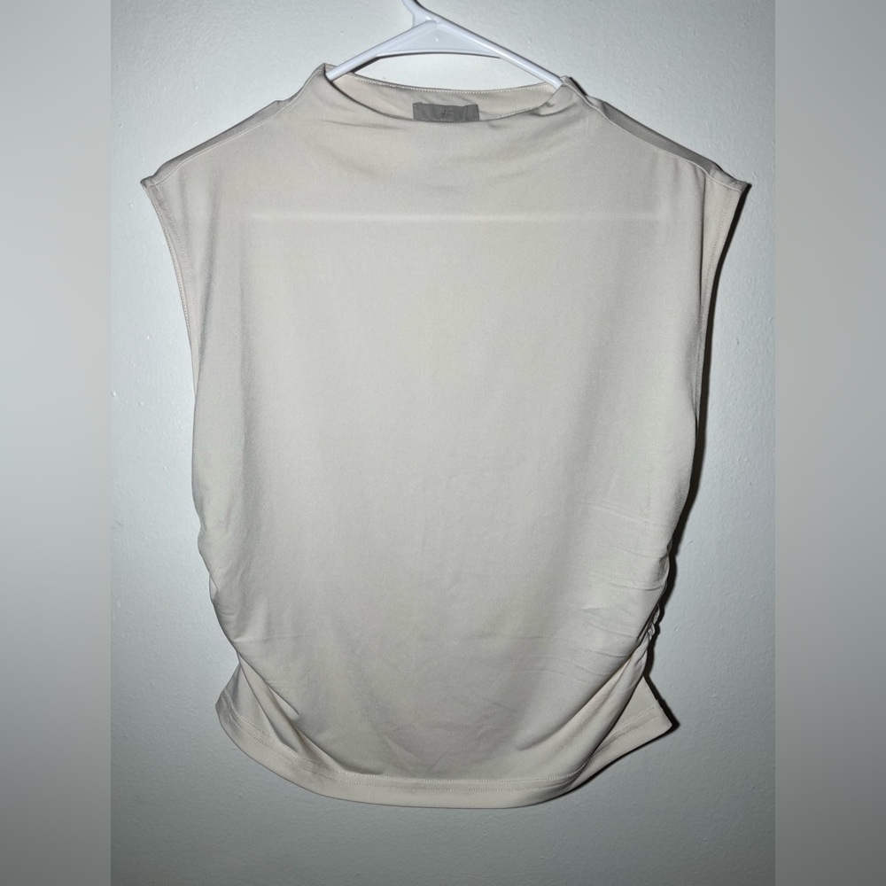 Elegant Cream Sleeveless Top